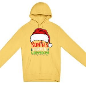 SantaS Favorite Chiropractor Funny Christmas Chiropractor Gift Premium Pullover Hoodie