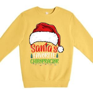 SantaS Favorite Chiropractor Funny Christmas Chiropractor Gift Premium Crewneck Sweatshirt