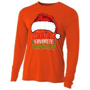 SantaS Favorite Chiropractor Funny Christmas Chiropractor Gift Cooling Performance Long Sleeve Crew