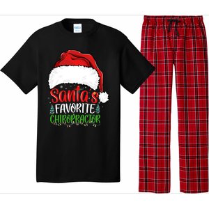 SantaS Favorite Chiropractor Funny Christmas Chiropractor Gift Pajama Set