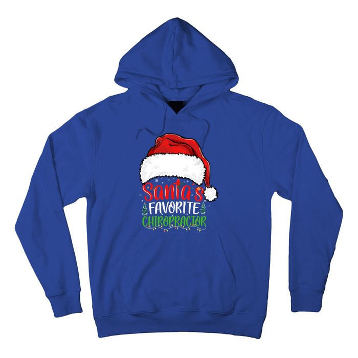 SantaS Favorite Chiropractor Funny Christmas Chiropractor Gift Hoodie