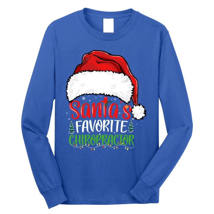 SantaS Favorite Chiropractor Funny Christmas Chiropractor Gift Long Sleeve Shirt