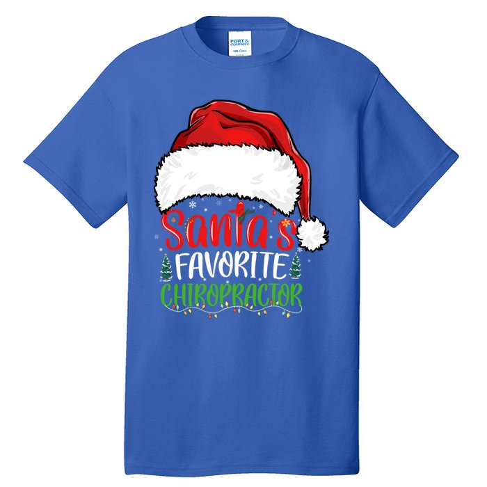 SantaS Favorite Chiropractor Funny Christmas Chiropractor Gift Tall T-Shirt