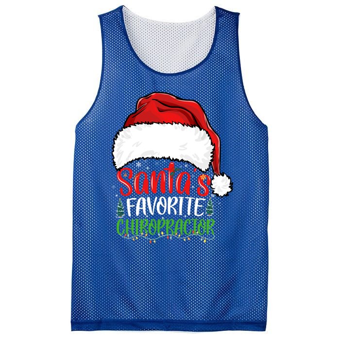 SantaS Favorite Chiropractor Funny Christmas Chiropractor Gift Mesh Reversible Basketball Jersey Tank