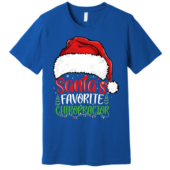 SantaS Favorite Chiropractor Funny Christmas Chiropractor Gift Premium T-Shirt