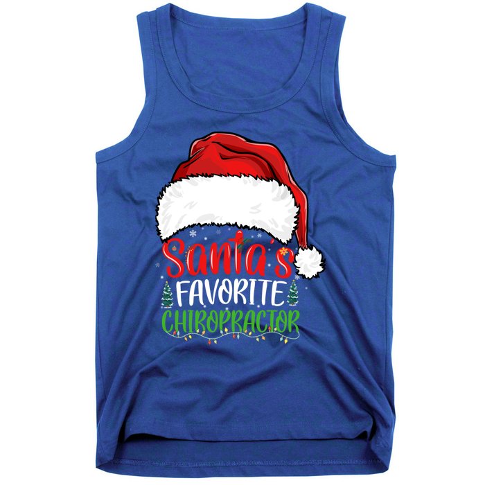 SantaS Favorite Chiropractor Funny Christmas Chiropractor Gift Tank Top