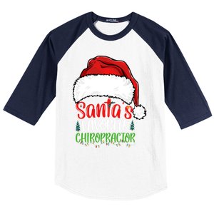 SantaS Favorite Chiropractor Funny Christmas Chiropractor Gift Baseball Sleeve Shirt