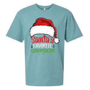 SantaS Favorite Chiropractor Funny Christmas Chiropractor Gift Sueded Cloud Jersey T-Shirt