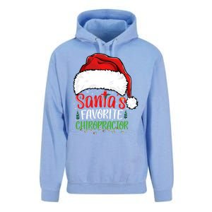 SantaS Favorite Chiropractor Funny Christmas Chiropractor Gift Unisex Surf Hoodie