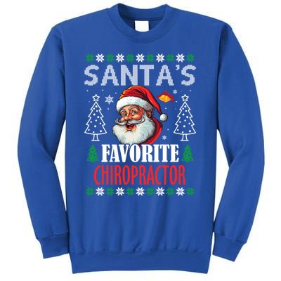 SantaS Favorite Chiropractor Funny Christmas Gift Sweatshirt