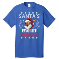 SantaS Favorite Chiropractor Funny Christmas Gift Tall T-Shirt