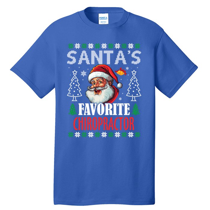 SantaS Favorite Chiropractor Funny Christmas Gift Tall T-Shirt