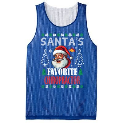 SantaS Favorite Chiropractor Funny Christmas Gift Mesh Reversible Basketball Jersey Tank