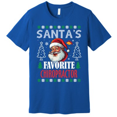 SantaS Favorite Chiropractor Funny Christmas Gift Premium T-Shirt