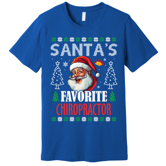 SantaS Favorite Chiropractor Funny Christmas Gift Premium T-Shirt