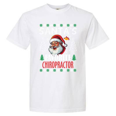 SantaS Favorite Chiropractor Funny Christmas Gift Garment-Dyed Heavyweight T-Shirt