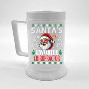 SantaS Favorite Chiropractor Funny Christmas Gift Beer Stein