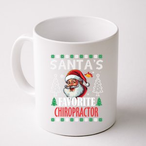 SantaS Favorite Chiropractor Funny Christmas Gift Coffee Mug