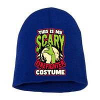 Scary Firefighter Costume Design Halloween Firefighter Funny Gift Short Acrylic Beanie