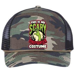 Scary Firefighter Costume Design Halloween Firefighter Funny Gift Retro Rope Trucker Hat Cap