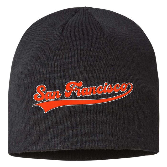 San Francisco California Retro Vintage Throwback Design Premium Sustainable Beanie