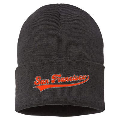 San Francisco California Retro Vintage Throwback Design Premium Sustainable Knit Beanie