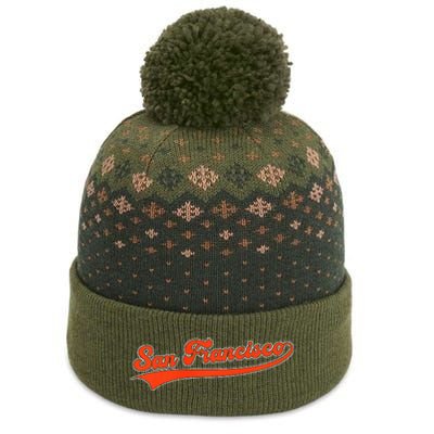 San Francisco California Retro Vintage Throwback Design Premium The Baniff Cuffed Pom Beanie