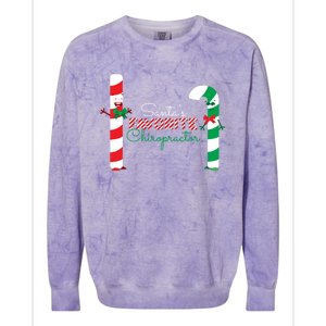 SantaS Favorite Chiropractor Funny Gift Colorblast Crewneck Sweatshirt