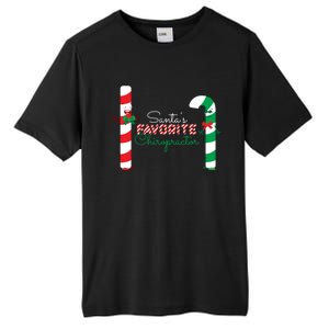 SantaS Favorite Chiropractor Funny Gift Tall Fusion ChromaSoft Performance T-Shirt