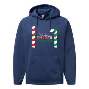 SantaS Favorite Chiropractor Funny Gift Performance Fleece Hoodie