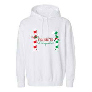 SantaS Favorite Chiropractor Funny Gift Garment-Dyed Fleece Hoodie