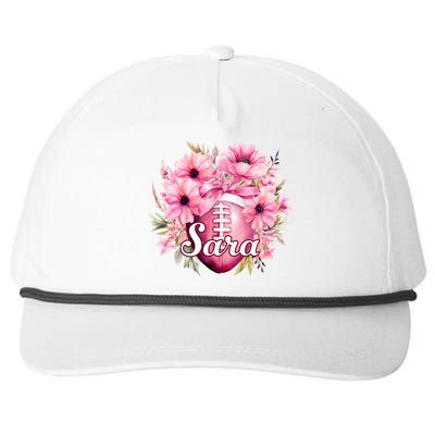 Sara Football Custom Name Gift Snapback Five-Panel Rope Hat