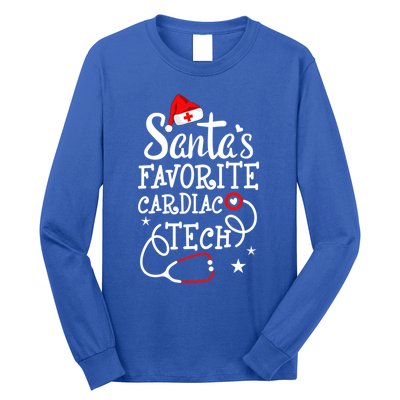 Santa's Favorite Cardiac Tech Christmas Cardiovascular Tech Gift Long Sleeve Shirt