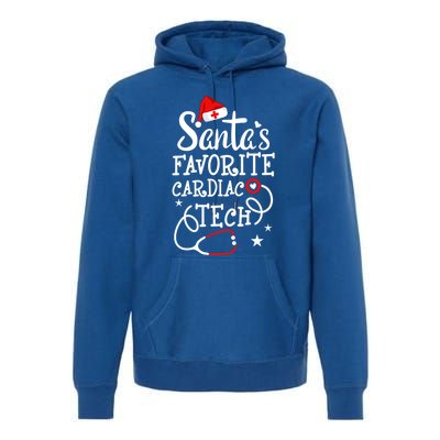 Santa's Favorite Cardiac Tech Christmas Cardiovascular Tech Gift Premium Hoodie