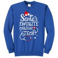 Santa's Favorite Cardiac Tech Christmas Cardiovascular Tech Gift Tall Sweatshirt