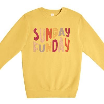 sunday funday football sunday cool typography funny sunday funday Premium Crewneck Sweatshirt