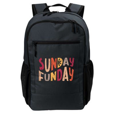 sunday funday football sunday cool typography funny sunday funday Daily Commute Backpack