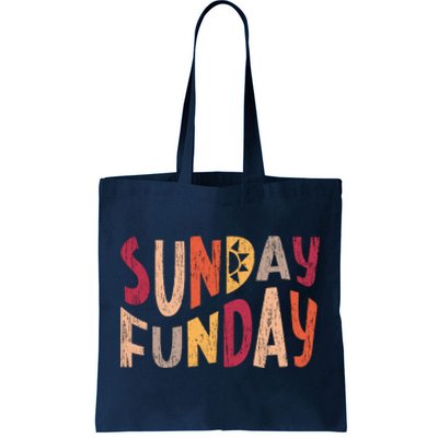 sunday funday football sunday cool typography funny sunday funday Tote Bag