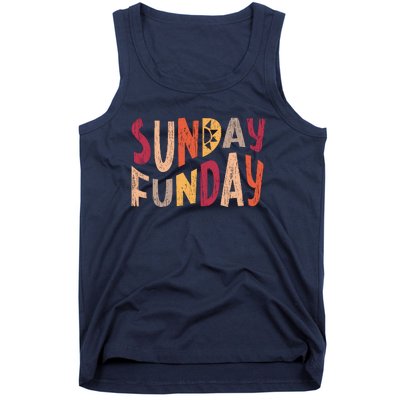 sunday funday football sunday cool typography funny sunday funday Tank Top