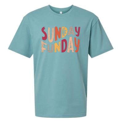 sunday funday football sunday cool typography funny sunday funday Sueded Cloud Jersey T-Shirt