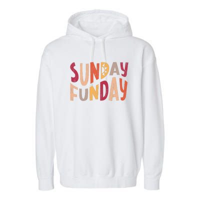 sunday funday football sunday cool typography funny sunday funday Garment-Dyed Fleece Hoodie