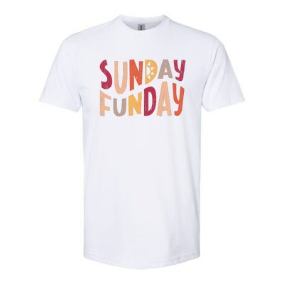 sunday funday football sunday cool typography funny sunday funday Softstyle CVC T-Shirt