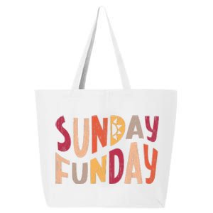 sunday funday football sunday cool typography funny sunday funday 25L Jumbo Tote