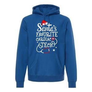 Santa's Favorite Cardiac Tech Christmas Cardiovascular Tech Cool Gift Premium Hoodie