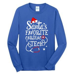 Santa's Favorite Cardiac Tech Christmas Cardiovascular Tech Cool Gift Tall Long Sleeve T-Shirt