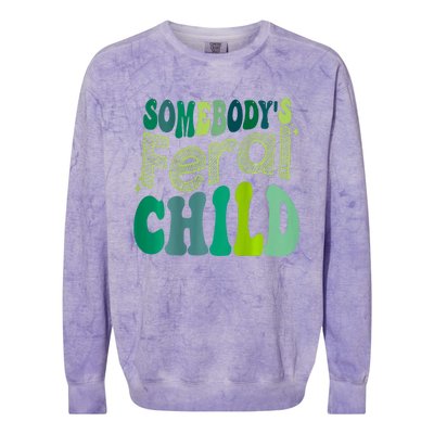 Somebodys Feral Child Colorblast Crewneck Sweatshirt