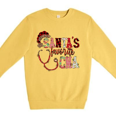 SantaS Favorite Cna Certified Nursing Assistant Nurse Xmas Funny Gift Premium Crewneck Sweatshirt