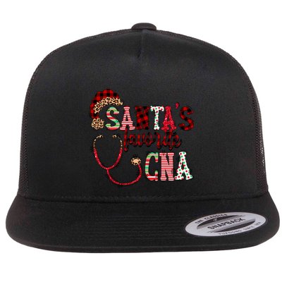 SantaS Favorite Cna Certified Nursing Assistant Nurse Xmas Funny Gift Flatbill Hat