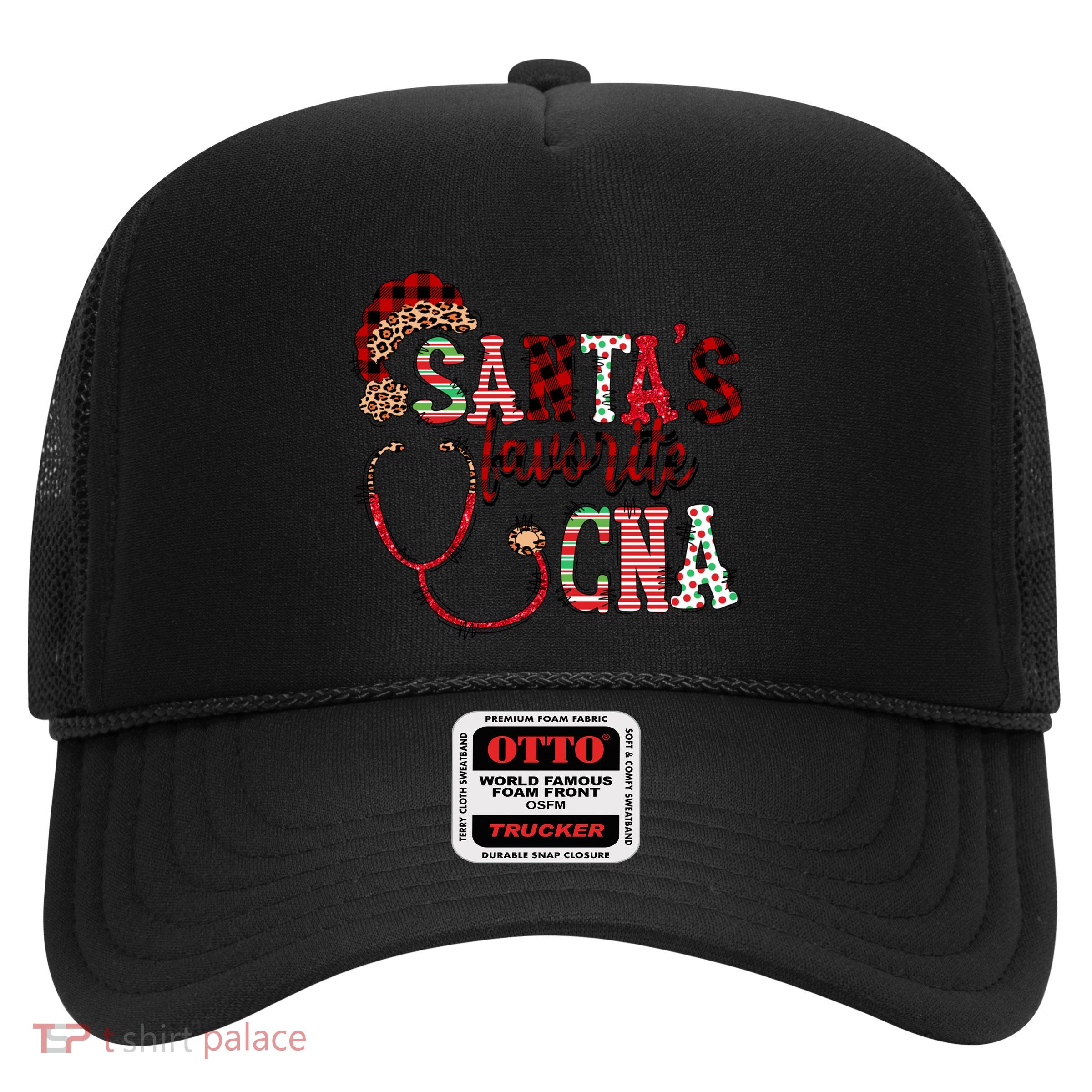 SantaS Favorite Cna Certified Nursing Assistant Nurse Xmas Funny Gift Trucker Hat