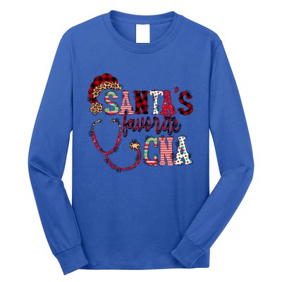 SantaS Favorite Cna Certified Nursing Assistant Nurse Xmas Funny Gift Long Sleeve Shirt